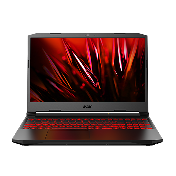 Front view of an open Acer Nitro 5 laptop.