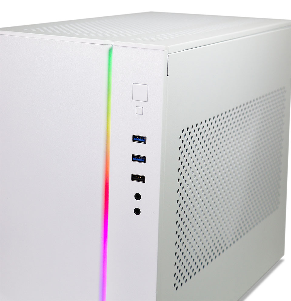 The top of the system, showing the I/O ports
