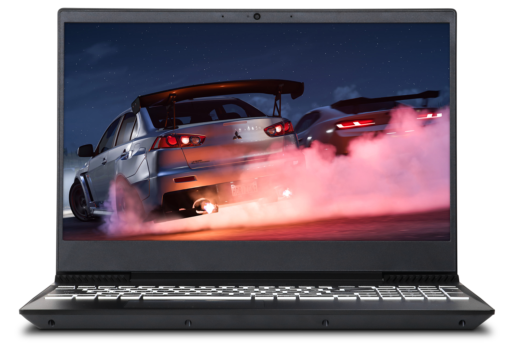 Front view of Horizon Skyline laptop with Forza Motorsport on display