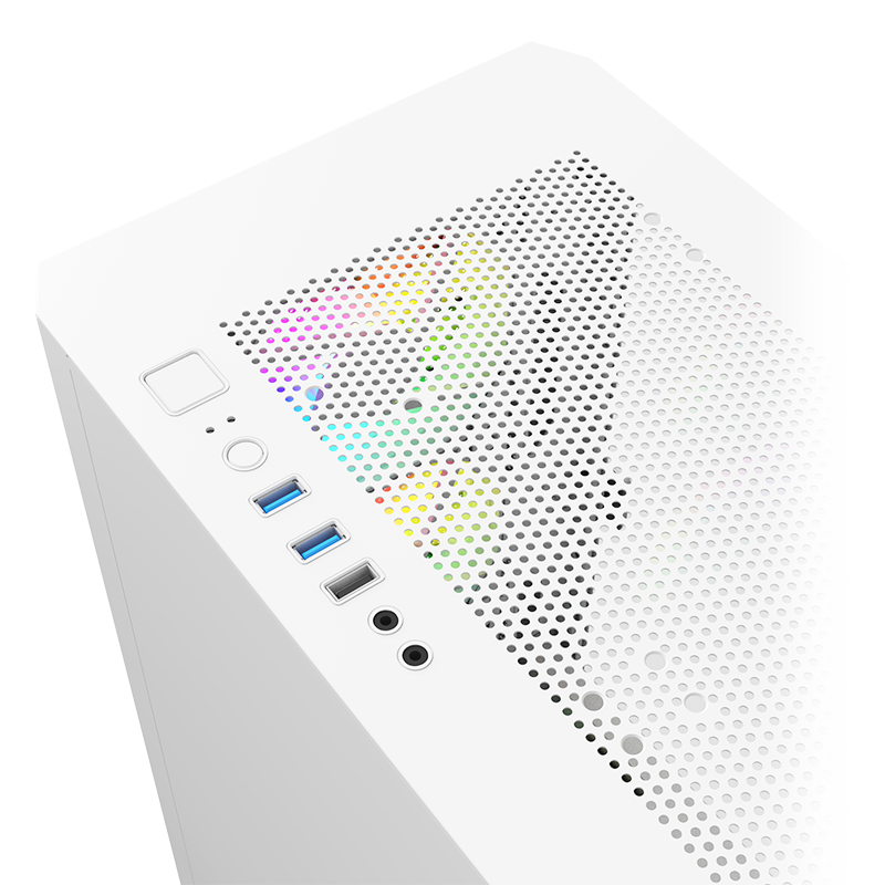 A view of all of the I/O ports on the top of the case.