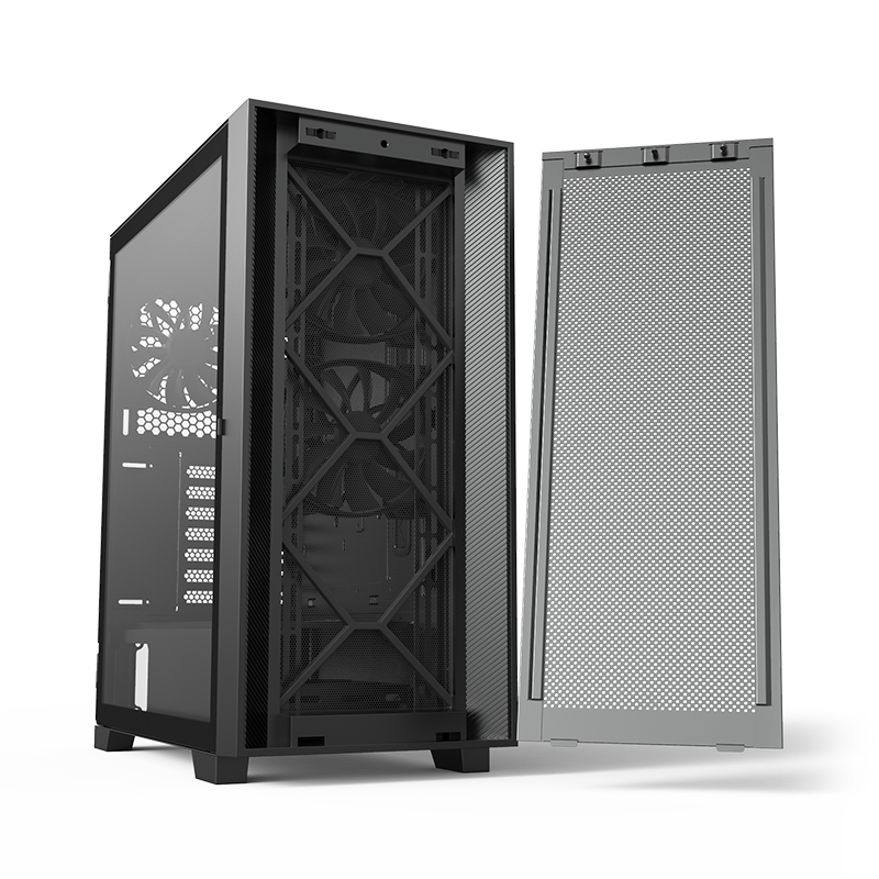 Case with front panel removed.