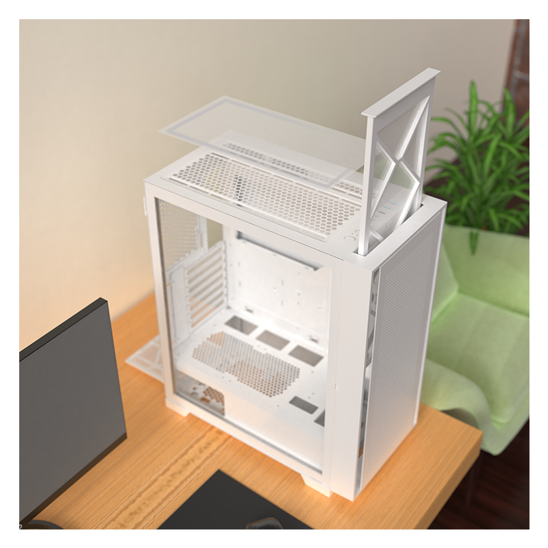 All the dust filters of the case and their locations.