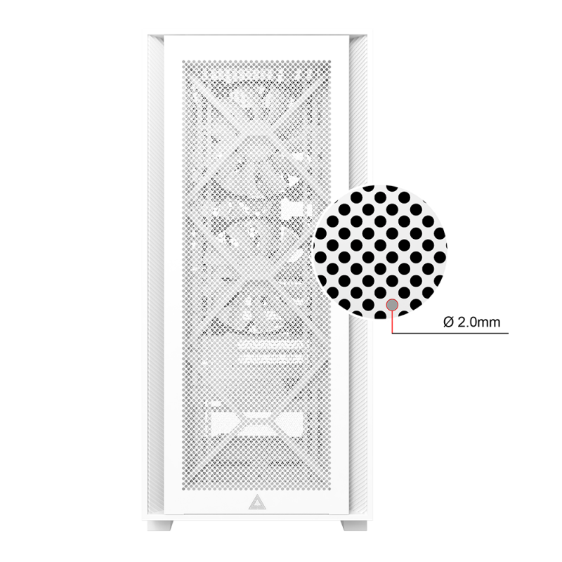 View of the front mesh panel.