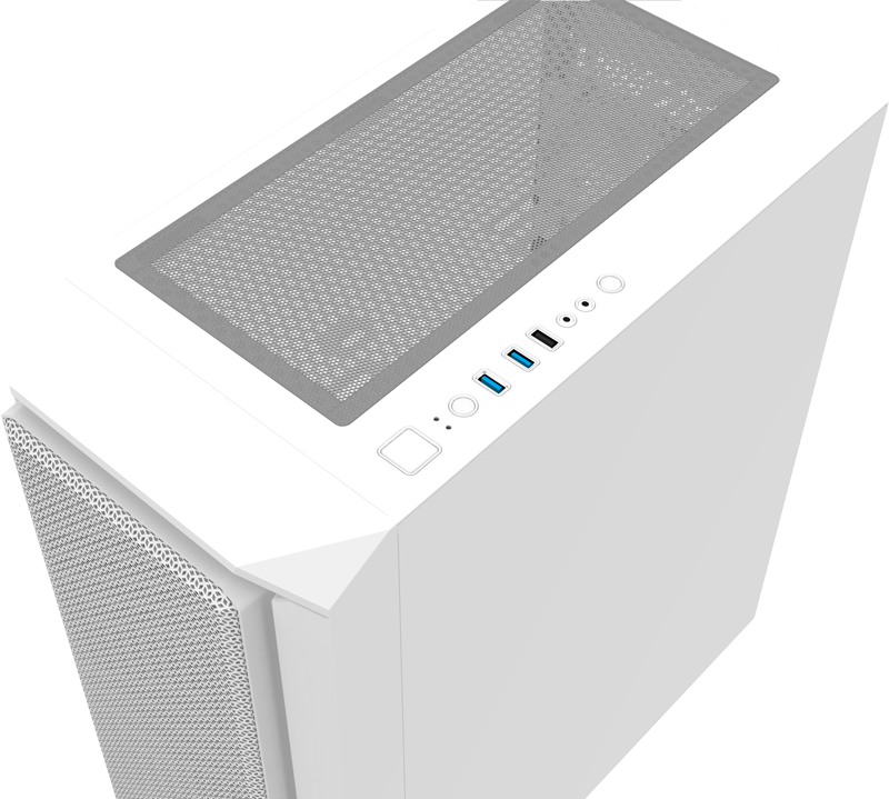 A view of all of the I/O ports on the top of the case.