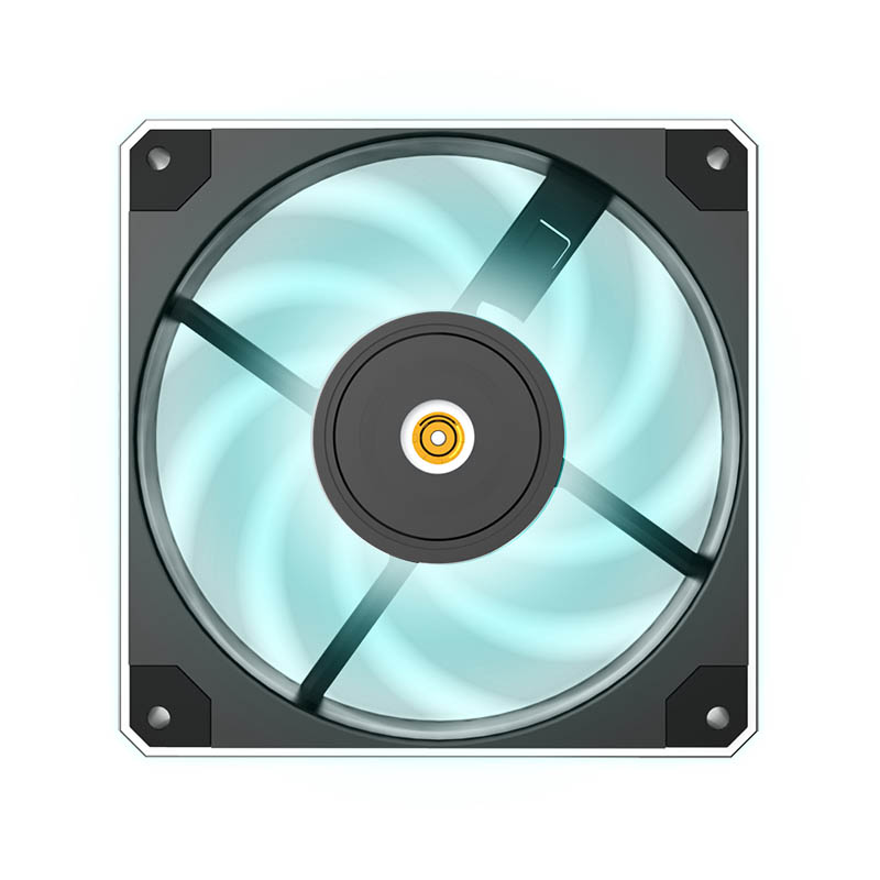 Front view of the spinning fan.