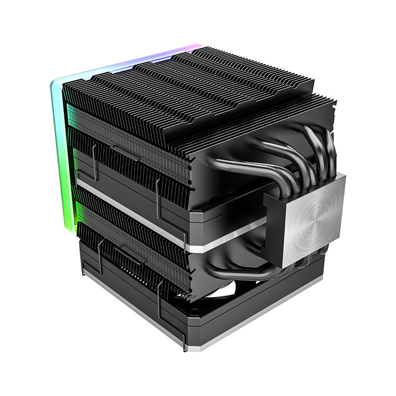 Angled view of the underside of the cooler, showing the contact plate.