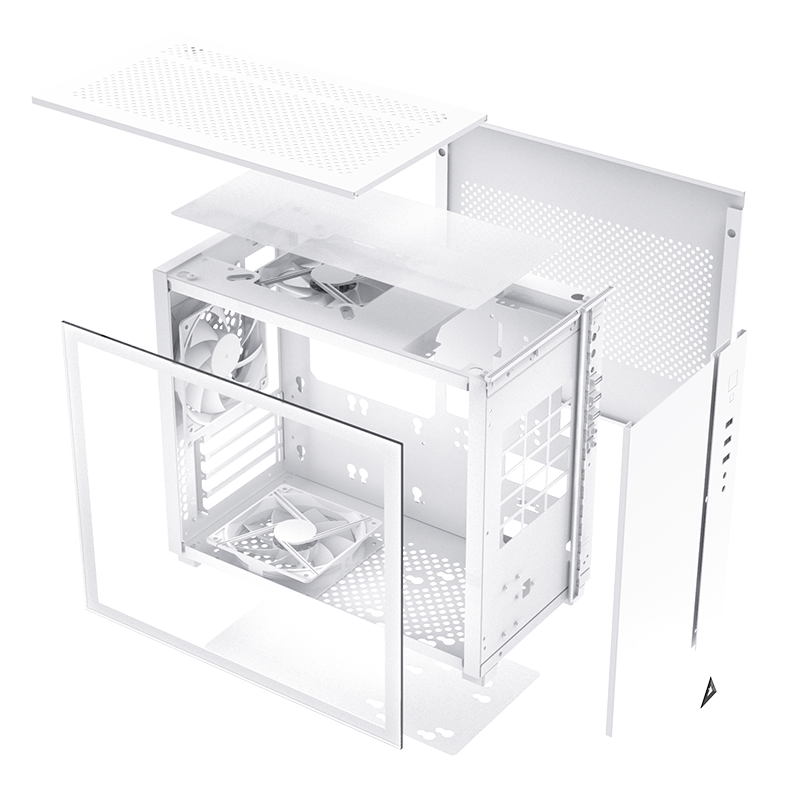 Blown out view of all the detachable panels.