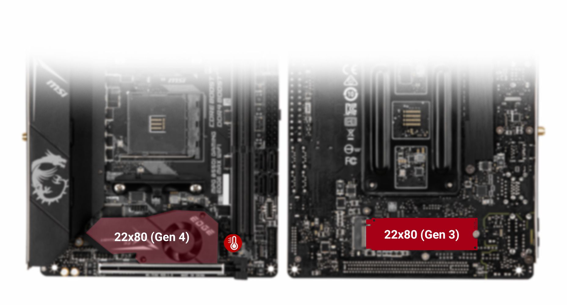 MSI MPG B550I GAMING EDGE MAX WIFI LIGHTNING GEN 4 M.2 WITH SHIELD FROZR AND FROZR HEATSINK DESIGN
