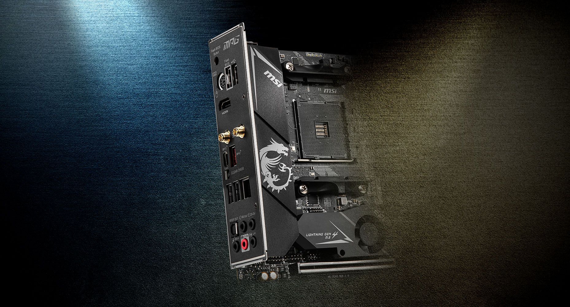 MSI MPG B550I GAMING EDGE MAX WIFI PRE-INSTALLED IO SHIELDING