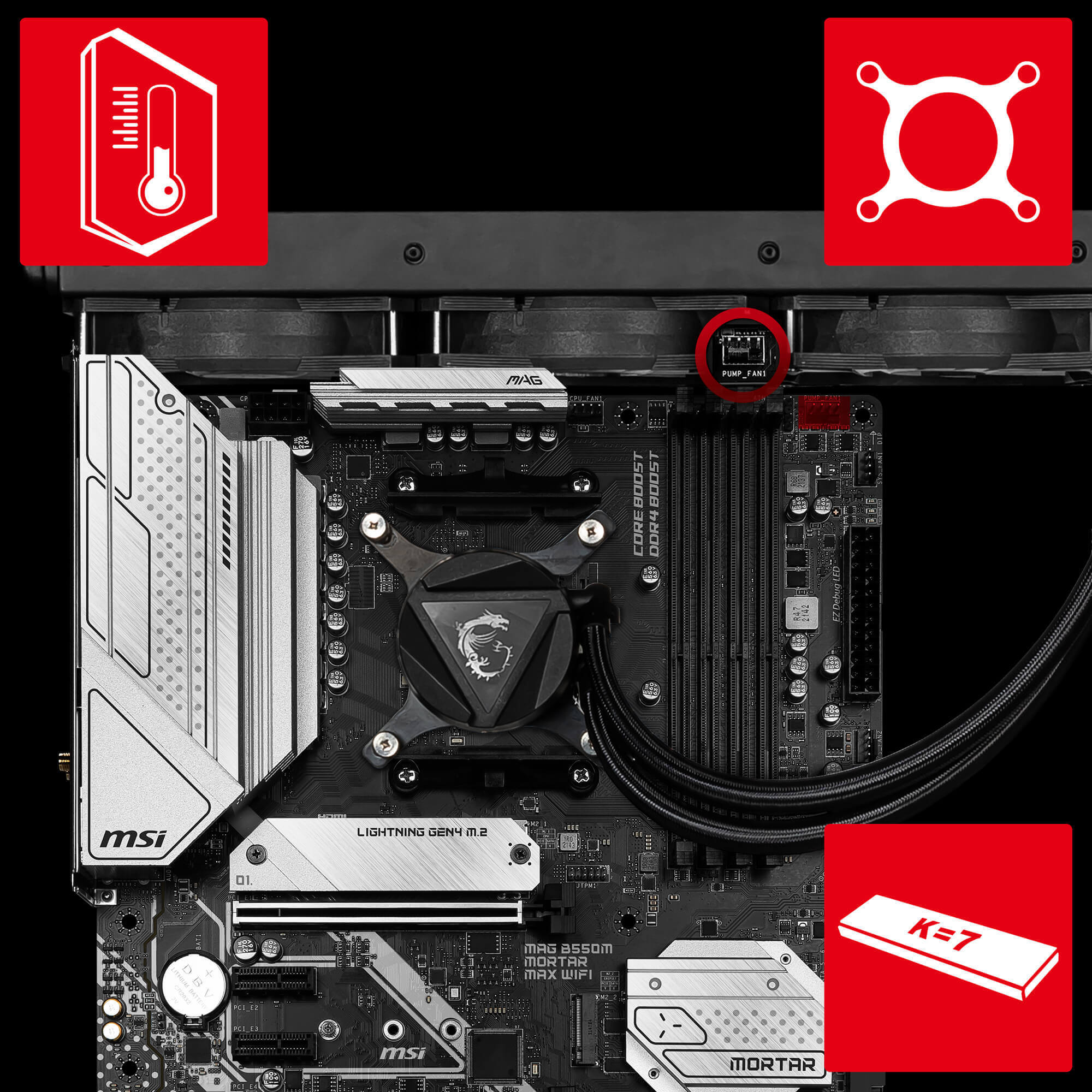 MSI MAG B550M MORTAR MAX WIFI AMD Socket AM4 Motherboard - MAG B550M ...