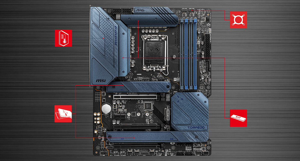 MSI MAG Z690 TORPEDO マザーボード ATX Intel Z690チップセット搭載 MB5604