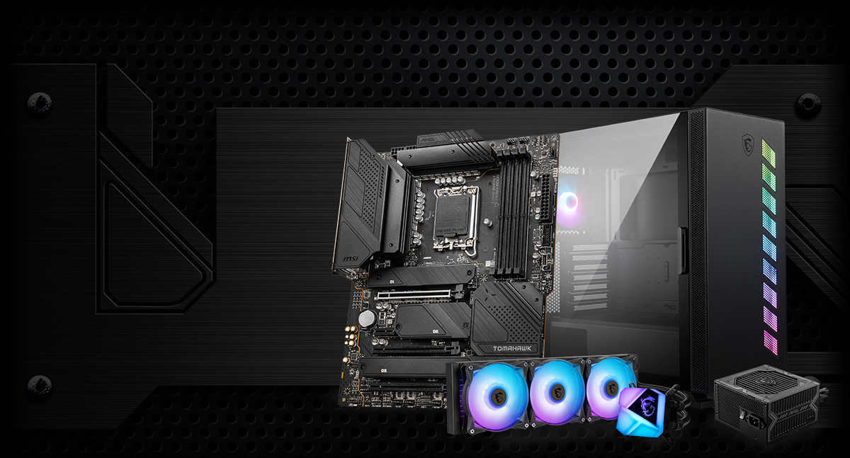 MSI MAG Z690 TOMAHAWK WIFI & MAG VAMPIRIC 300R & MAG CORELIQUID C360 & MAG A650BN