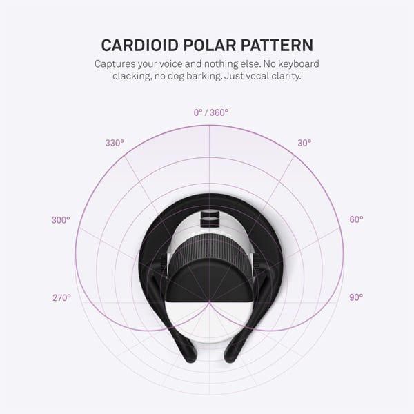 Diagram of the Cardioid Polar Pattern used by the microphone