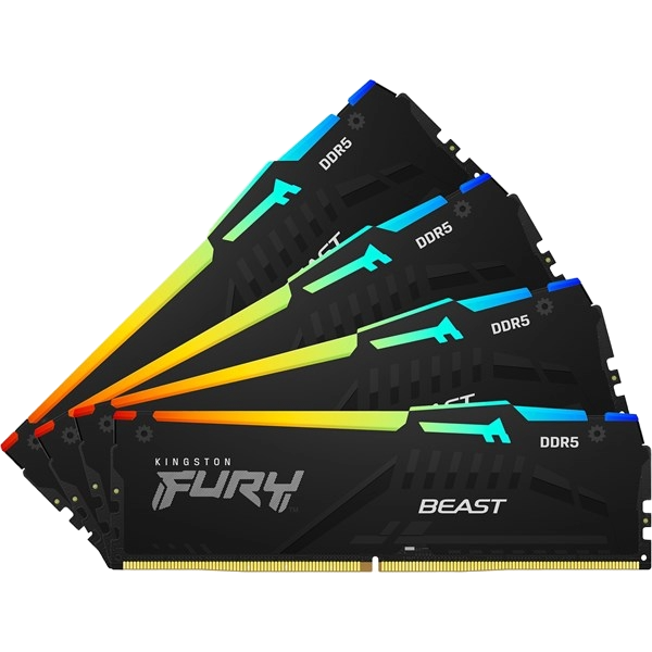 Kingston FURY Beast RGB 128GB (4x 32GB) 5600MT/s DDR5 RAM