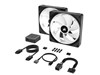 Corsair QX140 RGB 140mm PWM Dual Case Fan Starter Kit - Black