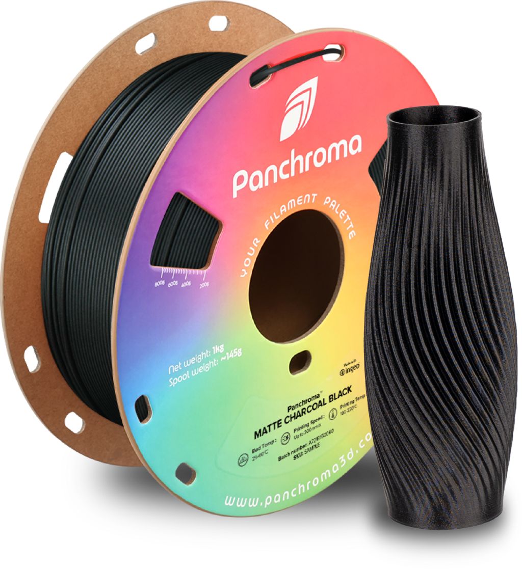 Polymaker CA04015 Panchroma™ Matte Filament PLA 1.75mm 1Kg Charcoa...