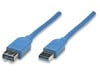 Manhattan SuperSpeed USB 3.0 Extension Cable (3m) A Male / A Female (Blue)