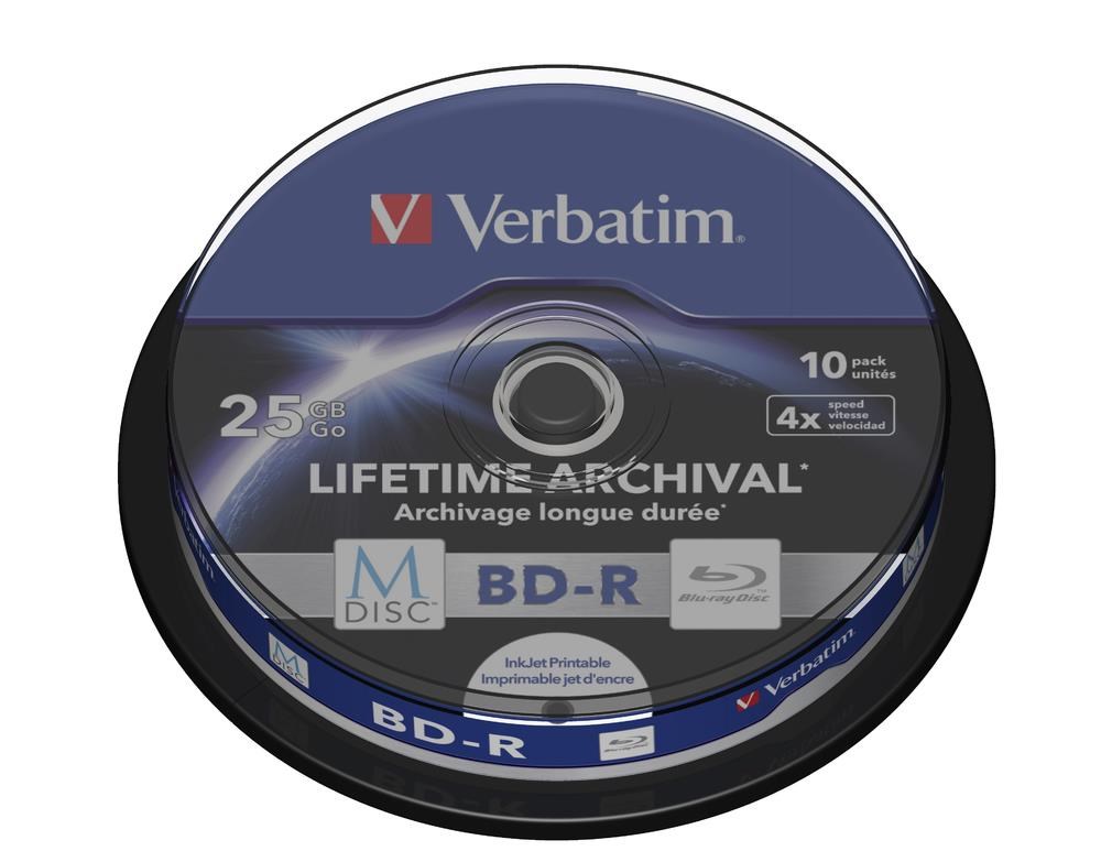Photos - Optical Storage Verbatim M-Disc 25GB BD-R 4x Spindle  43825 (10 Pack)