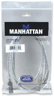Photos - Cable (video, audio, USB) MANHATTAN High Speed USB Device Cable  A Male / B Male 333405 (1.8m)
