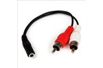 StarTech.com (6 inch) Stereo Audio Cable - 3.5mm Female to 2x RCA Male