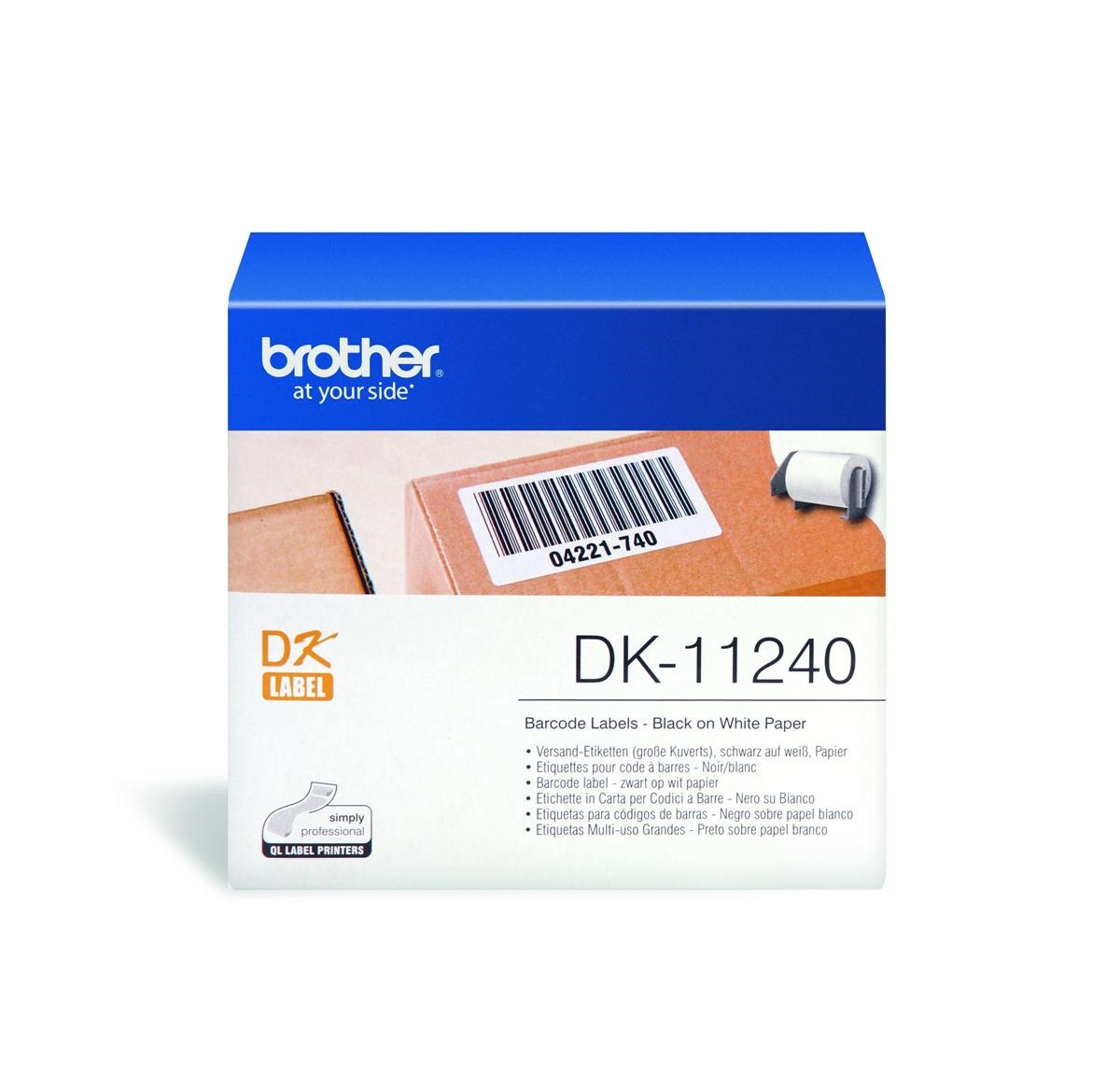 Brother DK Labels DK11240 (51mm x 102mm) Barcode Labels (600 Labels