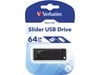 Verbatim Slider (64GB) Portable USB 2.0 Drive with Retractable Sliding Mechanism