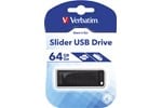 Verbatim Slider (64GB) Portable USB 2.0 Drive with Retractable Sliding Mechanism