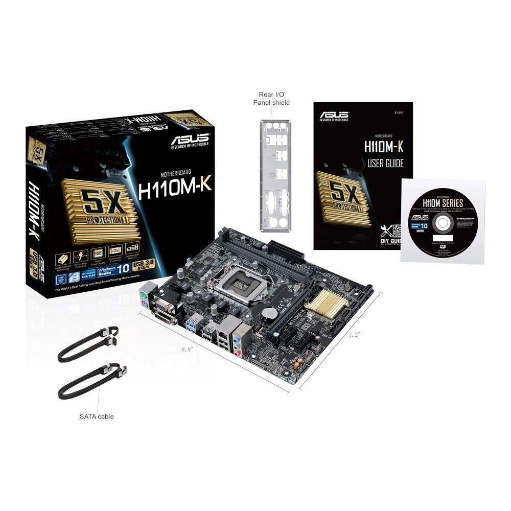 ASUS H110M-K Intel Socket 1151 Motherboard - 90MB0PH0-M0EAY0 | CCL