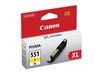 Canon CLI-551YXL (Yield: 685 Pages) High Yield Yellow Ink Cartridge