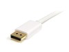 StarTech.com Adaptor 2m Mini DisplayPort to DisplayPort Adaptor Cable - M/M (White)