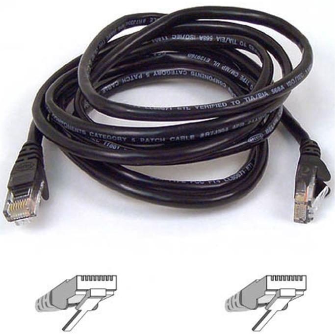 5m A3l791b05m-Blks Nero Belkin Belkin Cavo Rete Utp Cat5e Con Alette Protezione 