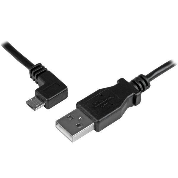 Photos - Cable (video, audio, USB) Startech.com (1m) Left Angled Micro USB Charge and Sync cable M/M USBAUB1M 
