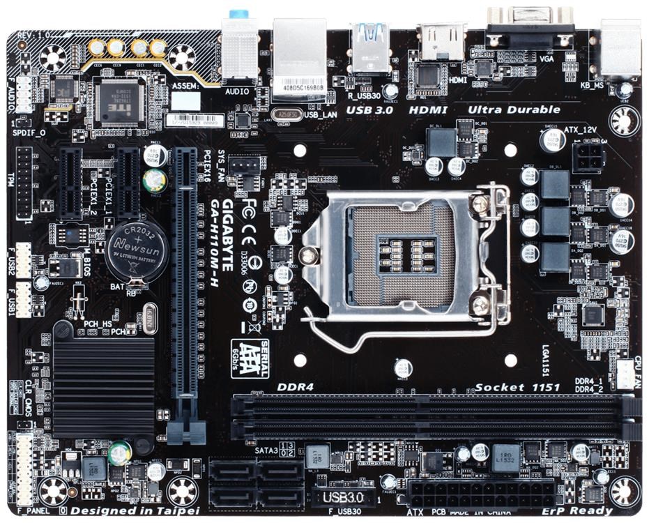 Gigabyte H110MH Intel Socket 1151 Motherboard GAH110MH CCL Computers