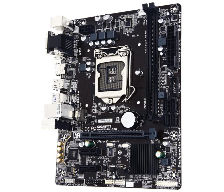 Gigabyte Ultra Durable H110M-S2H Motherboard Intel Core i3/i5/i7