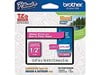 Brother P-touch TZe-MQP35 (12mm x 5m) White on Berry Pink Matt Laminated Labelling Tape