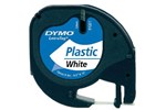 Dymo 12mm LetraTag Plastic Tape (White)