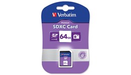 Verbatim SD SDXC (64GB) Memory Card exFAT File System Class 10 104MB/s 