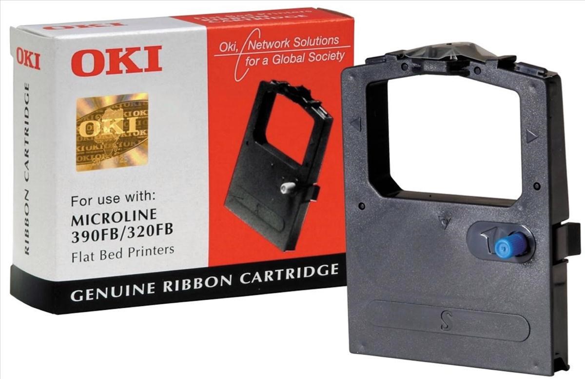 Photos - Ink Ribbon OKI Black Printer Ribbon for 320/390* Flatbed Printer 09002310 