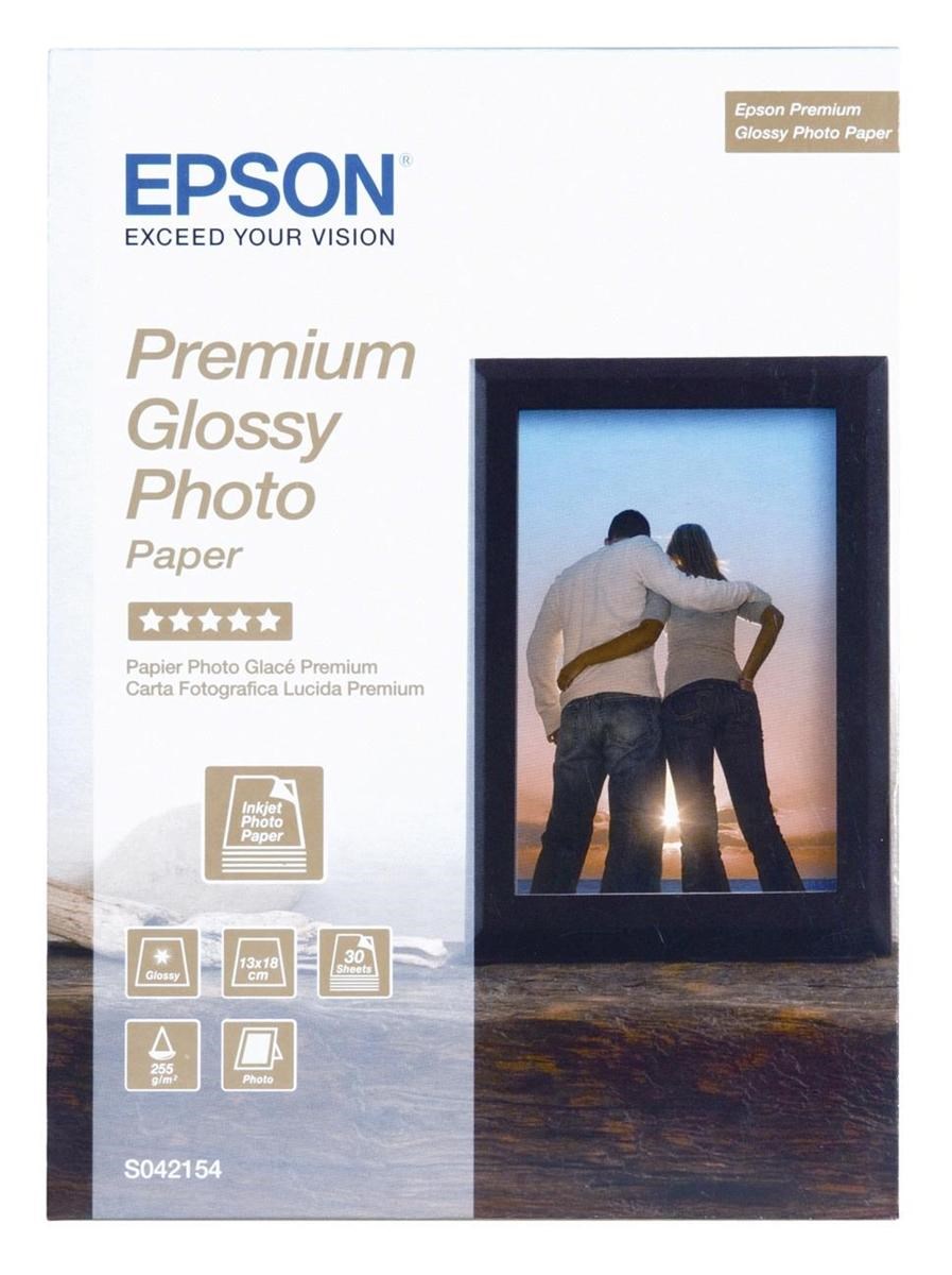 Photos - Office Paper Epson Premium  255g/m2 Glossy Photo Paper (White) 1 Pack C13S (13cm x 18cm)