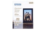 Epson Premium (13cm x 18cm) 255g/m2 Glossy Photo Paper (White) 1 Pack of 30 Sheets