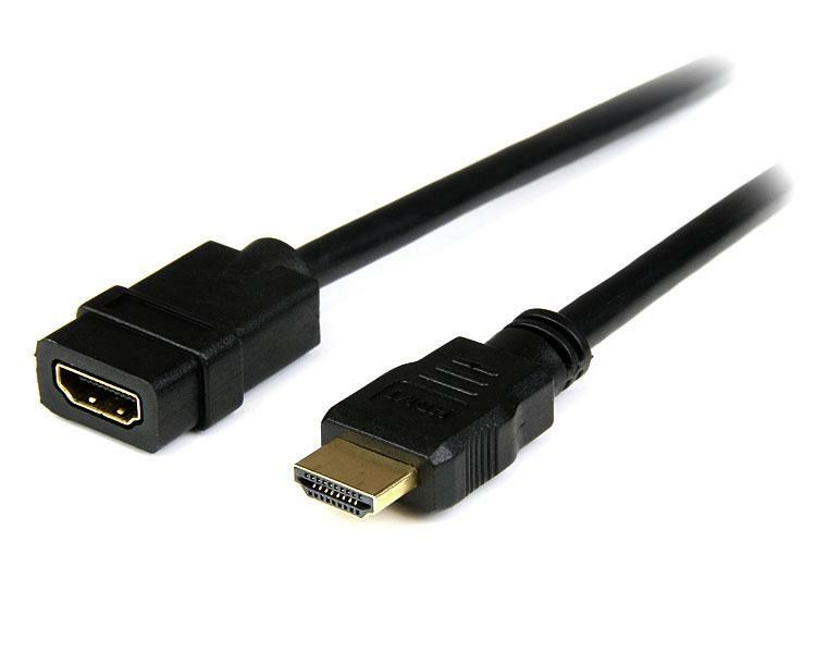Photos - Cable (video, audio, USB) Startech.com HDMI Extension Cable - M/F (2m) HDEXT2M 