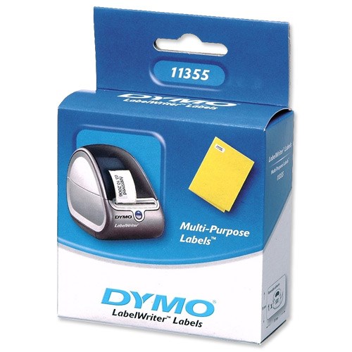 Dymo MultiPurpose Removable Labels on a Roll (Black on White