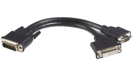 StarTech.com LFH 59 Male to Female DVI I VGA DMS 59 Cable Display cable dual link DMS-59 (M) HD-15, DVI-I (F) 20 cm