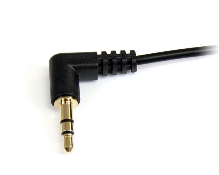 Photos - Cable (video, audio, USB) Startech.com  Slim 3.5mm Right Angle Stereo Audio Cable MU6MMS2RA (6 feet)