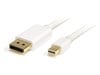 StarTech.com Adaptor 1m Mini DisplayPort to DisplayPort Adaptor Cable - M/M (White)