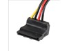 StarTech.com 12 inch LP4 to 2x Right Angle Latching SATA Power Y Cable Splitter 4 Pin Molex to Dual SATA