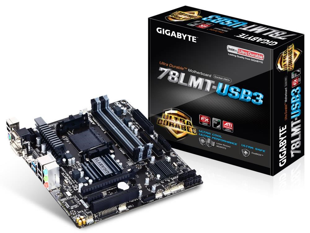Gigabyte 78LMTUSB3 mATX Motherboard for AMD Socket AM3+ CPUs GA