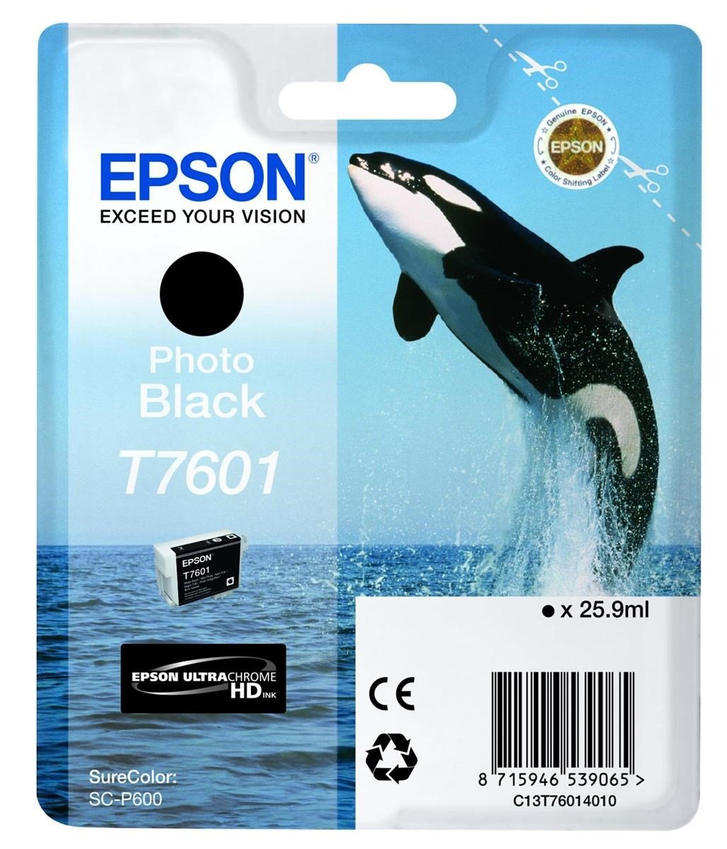 Epson T7601 (25.9 ml) Photo Black Ink Cartridge for SureColor SC-P600