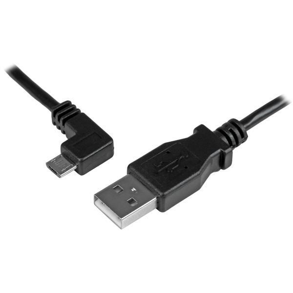 Photos - Cable (video, audio, USB) Startech.com  Micro-USB Charge-and-Sync Cable M/M - Left-Angle USBAU (0.5m)