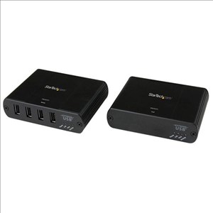 StarTech.com 4 Port USB 2.0 over Gigabit LAN or Direct Cat5e / Cat6 Ethernet Extender System - up to (330 feet/100m)